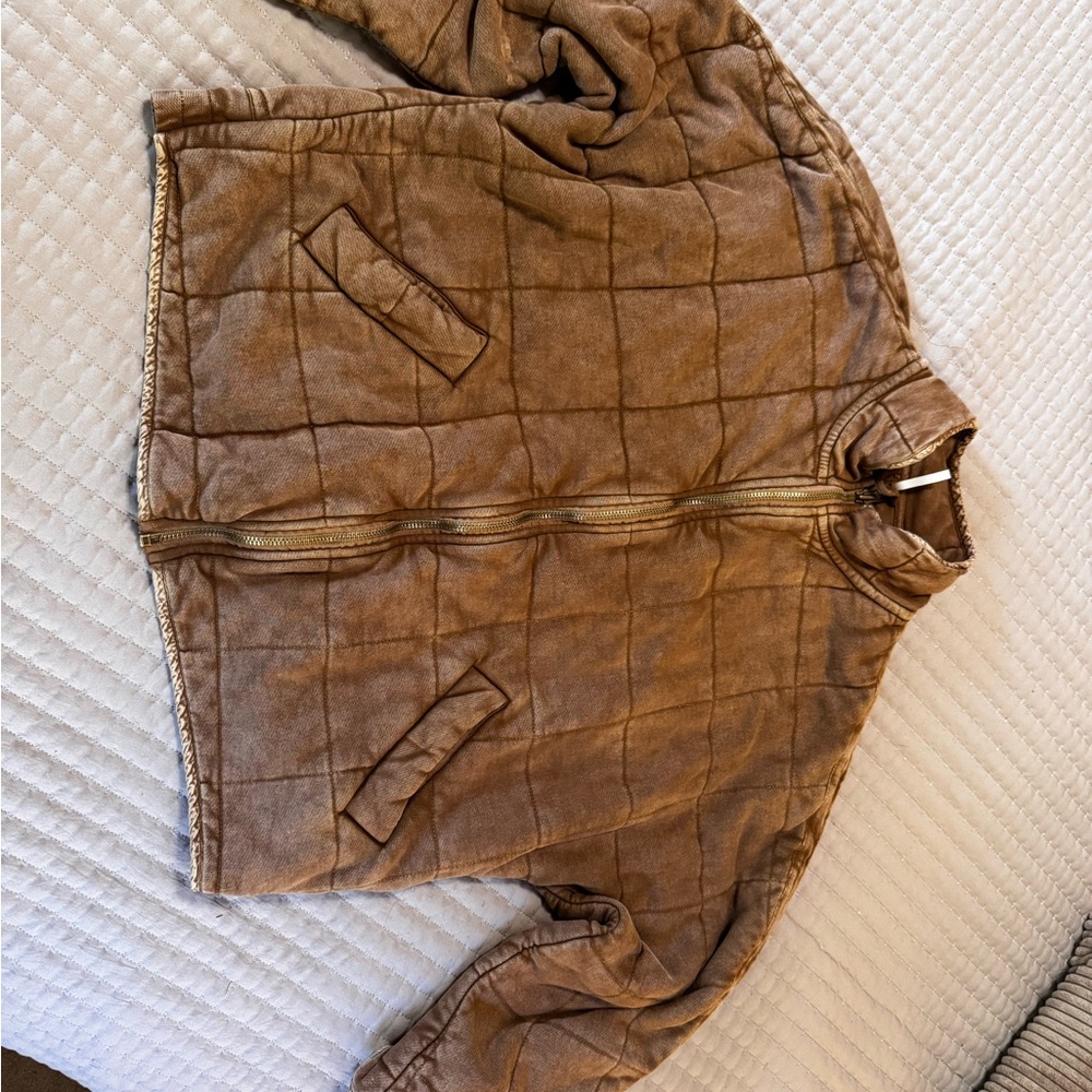 Free People Tan Puffer Jacket - Picture 2 of 8